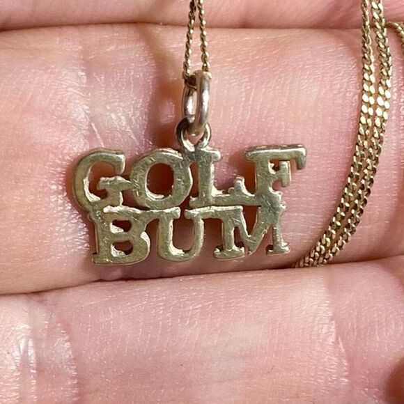 ALA Sterling 925,Silver “Golf Bum” Pendant & 16” Sterling Chain - Picture 2 of 9